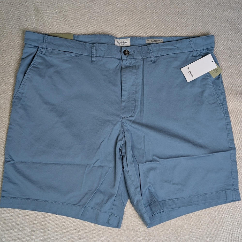 Goodfellow & Co Every Wear Shorts Mens 44 Blue NWT Flat Front Stretch Big & Tall